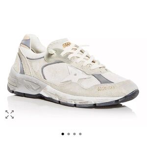 Golden Goose Running Dad Sneaker in white/silver